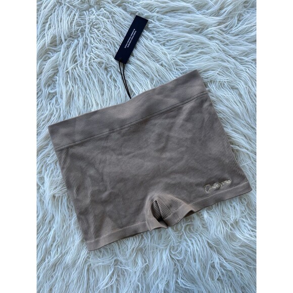 Civil Regime x No Tomorrow Ribbed Shorts Tan Size XL - Picture 3 of 8